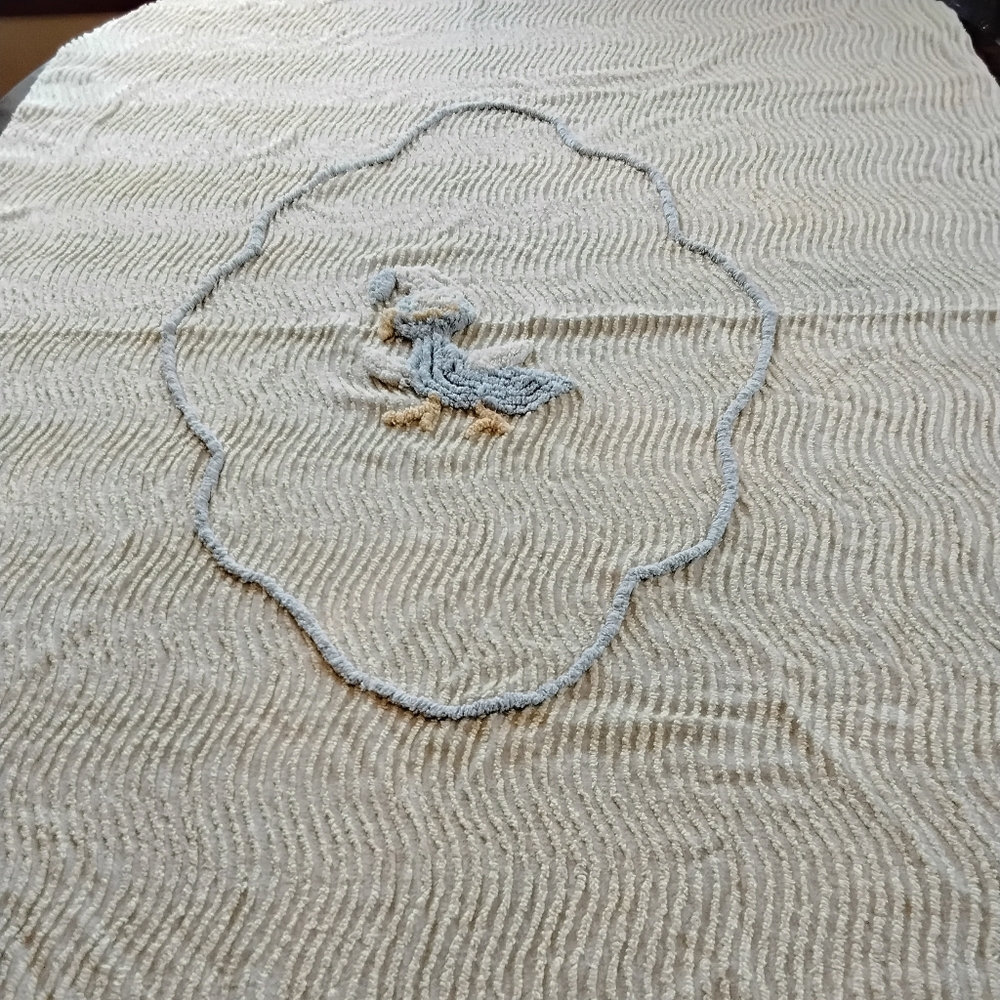 Vintage Chenille Child Bedspread